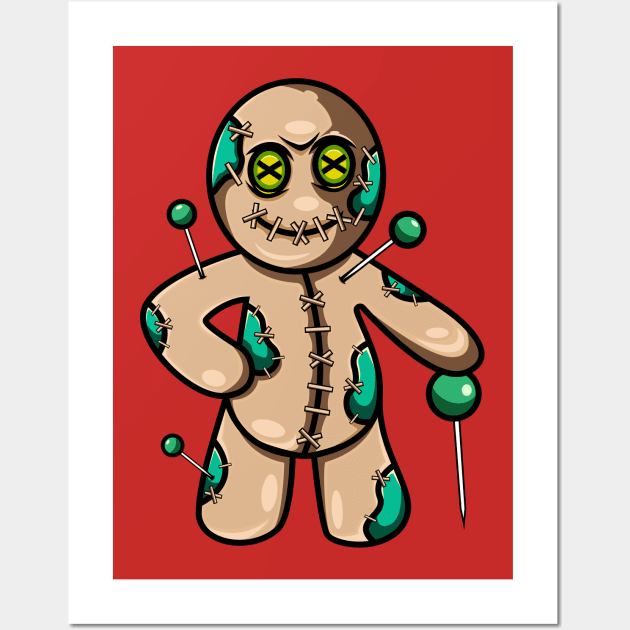 Voodoo Doll Blue Wall Art by Mako Design 